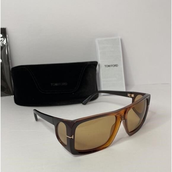 Authentic- New Tom Ford TF733 Brown Gino Sunglasses - Picture 3 of 14